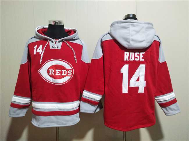 Men's Cincinnati Reds #14 Pete Rose Red Ageless Must-Have Lace-Up Pullover Hoodie,We sell and wholesale Men's Cincinnati Reds #14 Pete Rose Red Ageless Must-Have Lace-Up Pullover Hoodie on line form chian!